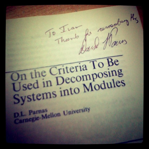 D. Parnas has signed his epic paper for me